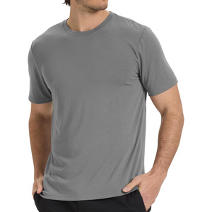 Fabricants de chemises OEM, sur mesure, 100% coton, manches courtes, col rond, coupe classique, respirant, séchage rapide, fitness pour hommes - Product Image 2