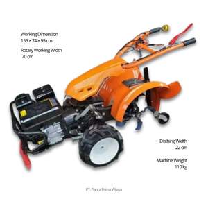 Cultivateur rotatif à essence SAAM 5,5 HP de haute qualité MT170 |   Mini motoculteur 4x4, largeur de travail 70 cm, profondeur de travail 15-25 cm, motoculteur haute performance - Product Image 5