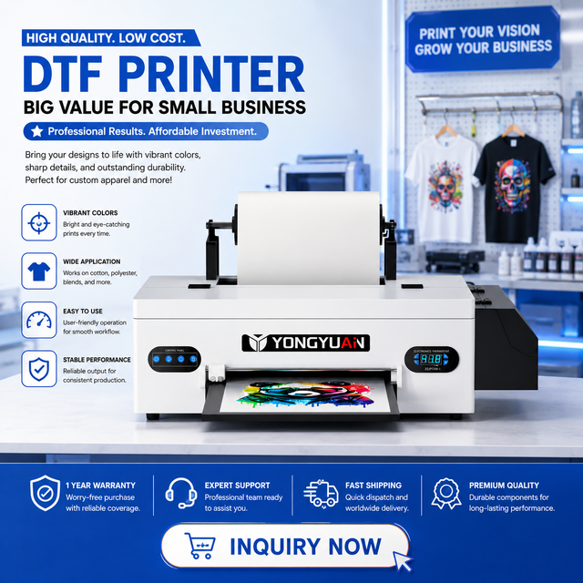 Affordable A3 DTF Printer L1800 Single Head Direct to Film Printer DIY T-shirt Printing Machine for Beginners