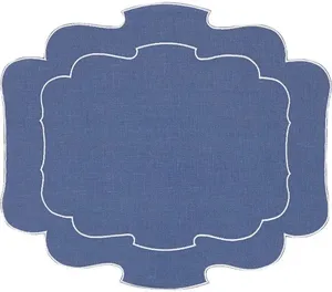 Set de table en lin tissé à la main avec broderie, style européen, écologique, personnalisable, décoration de table à manger - Product Image 1