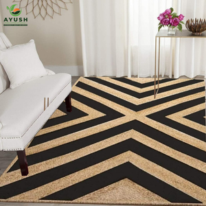 Alfombras hipoalergénicas y de material suave hechas de fibras 100% naturales de yute. Alfombras personalizadas para sala de estar y habitación infantil. - Product Image 1