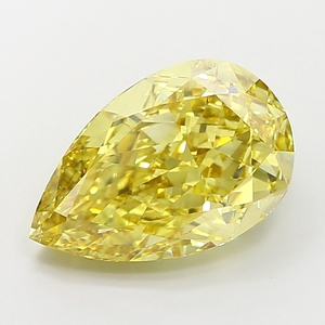 Diamant de laboratoire de qualité supérieure, jaune intense, de type CVD 2A, taille excellente, certifié IGI, pierre brute pour usage en joaillerie. - Product Image 1
