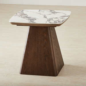 Large Premium <b>Solid</b> <b>Wooden</b> Marble <b>Top</b> Coffee Table – Contemporary Living Room Furniture Piecepe Living Room - Product Image 4