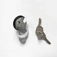 Serrure à came pour armoire électrique en alliage de zinc chromé, avec sécurité de grade 2 ANSI et 2 clés, pour achats en ligne