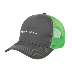 Casquette de baseball structurée à 5 panneaux avec broderie de logo personnalisé, visière légèrement incurvée, motif à pois argyle brodé à la main, tissu popeline - Product Image 1