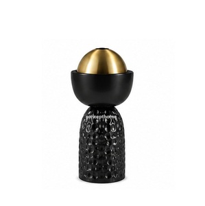 Concept Home Brass Incense <b>Burner</b> with Lid and Perforated Base <b>for</b> Aromatherapy Use Arabic Style CMC-IB518 Long-lasting - Product Image 2