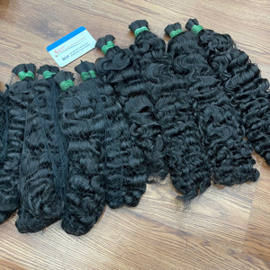 <b>Top</b> Selling Steam Burmese Curly Bulk Raw Hair Natural Luster <b>Flowy</b> Hair Stay Strong Ready To Ship 100% Vietnamese Human Hair - Product Image 4