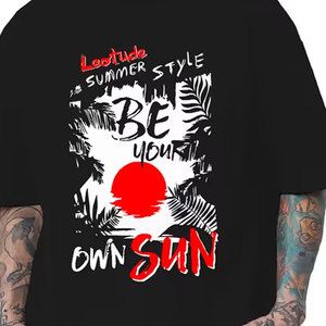 เสื้อยืดพิมพ์ลายกราฟิกออกแบบเองสำหรับผู้ชาย ขายส่ง พิมพ์ดิจิตอล ผ้าแคนวาส โพลีเอสเตอร์ คอตตอน คุณภาพสูง ระบายอากาศได้ดี - Product Image 6