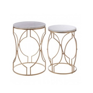Multipurpose Metal Nesting <b>Tables</b> With Marble Top Space Saving Stackable Design Ideal <b>For</b> Office Home Furniture Use - Product Image 4