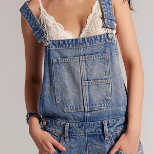Women's Vintage Washed Denim Dungarees <b>Jumpsuit</b> Multi <b>Pockets</b> Casual Baggy Workwear Overall - Product Image 5