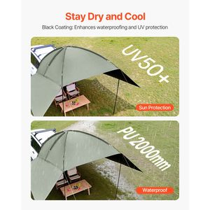 Tenda Laterale per Veicoli Grande 3x2,1m, PU2000mm UV50+, Accessori Esterni per Camper con Copertura Ombreggiante Estesa - Product Image 5
