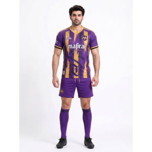 Maillot de sport en maille 100 % polyester sublimé personnalisé pour homme Imperial Grape – Kit de match de football authentique, vente en gros, OEM - Product Image 1