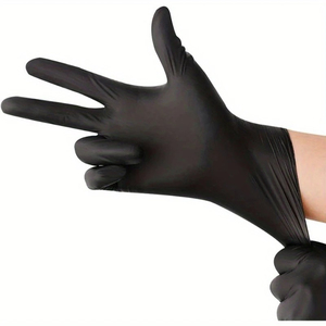 Gants en nitrile jetables bleus et noirs sans poudre pour la cuisine, la médecine, le nettoyage, la protection et l'examen - Product Image 4