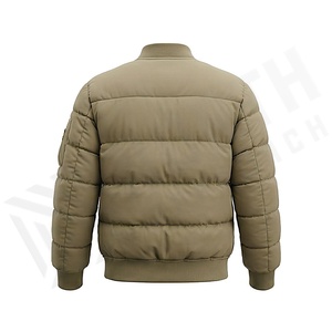 Hooded Quilted Waterproof <b>Bubble</b> Jacket Black Full Sleeve Winter Windproof Cotton Shell Knitted Fabric Polyester Filling Stand - Product Image 2