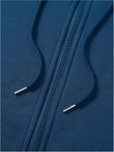 Men's Solid <b>Navy</b> Blue Zip Up Hoodie Casual Regular Fit <b>Sweatshirt</b> with Kangaroo Pockets - Product Image 3