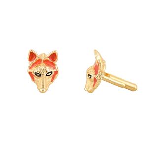 Mancuernillas de Lujo con Diseño de Zorro Chapadas en Oro para Hombre, Esmalte Naranja, Accesorios Formales para Camisa, Regalo de Boda o Negocios, Mancuernillas de Diseñador - Product Image 4