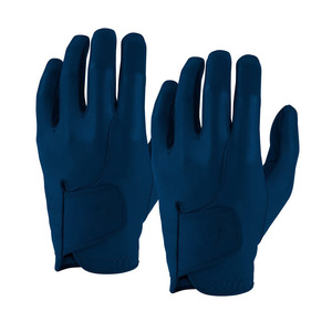 Gants en cuir bleus pour hommes, longueur poignet, respirants, non doublés, style uni, usage quotidien, printemps automne - Product Image 1