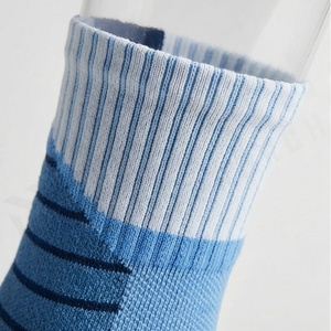 Breathable Ankle Running <b>Socks</b> Striped Blue Polyester Spandex <b>Men</b> Women Athletic Sports Summer Lightweight <b>Compression</b> Support - Product Image 4