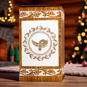 AYAANS Rosewood wooden Hand Carved Wooden Hot Selling cremation Urn <b>Box</b> for Adult Ashes Wholesale Cremation Urns (6X6X11)IN - Product Image 2