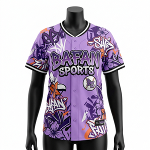 Women Baseball Jersey Airflow Polyester <b>Mesh</b> GSM White Grey Contrast Sleeve Panels Custom Logo Breathable Women Baseball Jersey - Product Image 4