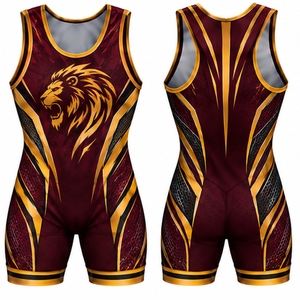 Custom Wrestling <b>Singlets</b> Men Wrestling Uniforms Sublimated Athletic Sportswear Team Competition Training Wear - Product Image 1