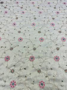 Luxury Eco-Friendly Viscose Summer Fabric Smooth Texture Vibrant Embroidery for Girls' Flowy Suits Breathable Traditional - Product Image 4