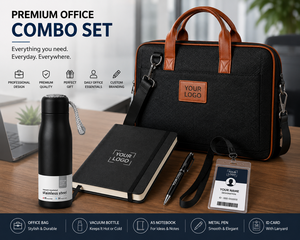 Set de Regalo de Oficina Premium Personalizado con Logotipo, Bolsa para Portátil Aislada, Botella de Vacío, Cuaderno A5, Bolígrafo Metálico, Cordón para Tarjeta de Identificación - Product Image 1