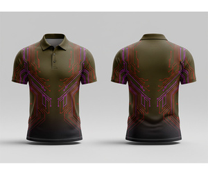 Fashion Printed Full Sublimation Polo Shirt Casual Sportswear Durable Stitching for Men Women Youth Quick-Dry Dry-Fit Active Pol - Product Image 3