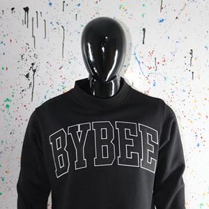 BYBEE BLACK <b>Mock</b> <b>Neck</b> Sweatshirt 100% BLACK Applique Embroidery wide <b>neck</b> Sweatshirt Finer Threads - Product Image 5