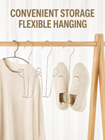 Lot de 10 crochets de suspension métalliques connectables pour chaussures, séchoir mural gain de place pour salle de bain, armoire et rangement domestique