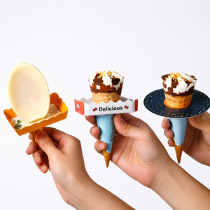 Barquette à frites en forme de bateau, jetable, écologique, biodégradable, en papier kraft de qualité alimentaire, pour restaurant, avec logo personnalisé - Product Image 1