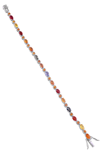 Pulsera de Zafiros Múltiples en Plata de Ley 92.5 KLSB-20132 - Product Image 2