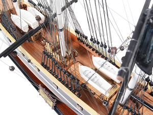 T123 - Maqueta de Barco Cutty Sark Sin Velas, Decoración Náutica de Madera Hecha a Mano, Regalo de Navidad para Coleccionistas Marítimos, 86Lx27Wx67H cm - Product Image 3