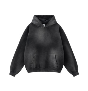 เสื้อฮู้ดดี้แบบไม่มีเชือก น้ำหนัก 380 กรัม ทรงหนา สั่งทำได้ สไตล์ฮิปฮอป เสื้อสเวตเชิ้ตผู้ชาย สีพื้น - Product Image 1
