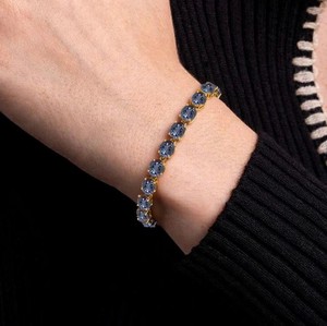 Alexandrite Stone Oval Cut Luxury Charm <b>Bracelet</b> Women 925 Sterling Silver Gold June Birthstone Elegant Jewelry Party - Product Image 3