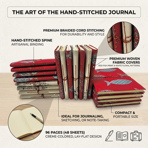 Fabric Cover Handmade Printed Paper <b>Journals</b> Eco Friendly <b>Writing</b> Notebook Thread Sewing Bound 80 Sheets Vintage Diary Gift OEM - Product Image 6
