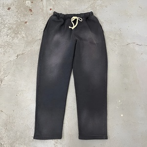 Wholesale Men Heavyweight Acid Wash Sweatpants Sun Faded Rhinestone <b>Oversized</b> <b>Jogger</b> Pants Streetwear Premium Quality - Product Image 4