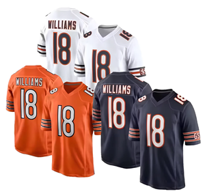 Custom Wholesale Adult American Football Jersey Blank Mesh Polyester Plain Short Sleeve Breathable Quick Dry Shirt - Product Image 1