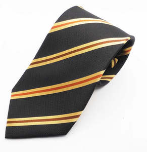 Corbata Masónica Clásica de Seda Azul de Alta Calidad con Patrón de Letra H Dorada, Tejido Satinado, para Uso Formal en Negocios - Product Image 5