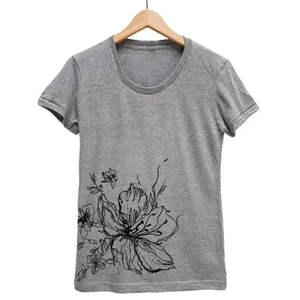 Camiseta de Mujer con Cuello en V, Manga Corta, Lisa, Informal, de Algodón, Transpirable, de Secado Rápido, Ajuste Regular, con Logo, para Primavera/Verano - Product Image 3