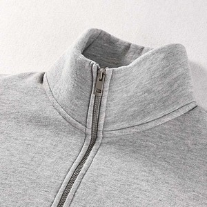 Men's Gray Zip-Up <b>Fleece</b> Pullover <b>Jacket</b> Regular Fit Hooded Cartoon Pattern Spring Wear Breathable 100% Cotton Knitted <b>Lined</b> - Product Image 5