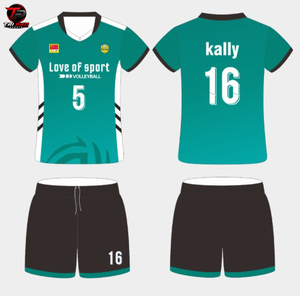 Custom Printed 3D Pattern Unisex <b>Volleyball</b> Uniform Jersey <b>Set</b> Quick Dry Polyester Short Sleeve Sports Apparel - Product Image 3