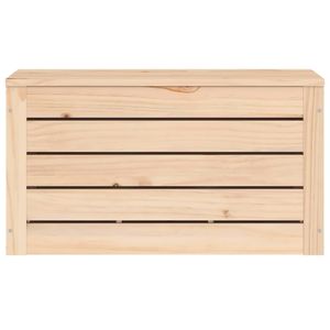 Caja de Almacenamiento Mediana de Madera de Pino Sólido, Cajas de Almacenamiento Decorativas de Madera Natural - Product Image 6