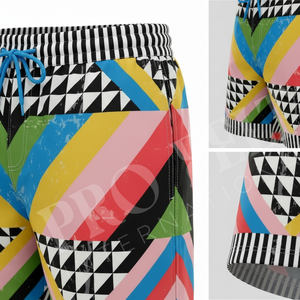 Shorts pour hommes confortables, personnalisés OEM ODM, à séchage rapide, taille élastique, motif imprimé par sublimation, vêtements de sport décontractés, shorts OEM - Product Image 4
