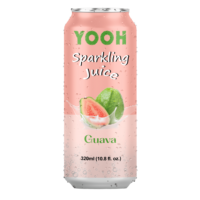 YOOH Agua con Gas en Lata de 320ml, Sabor Lichi, 30-35% de Contenido de Jugo, 18 Meses de Caducidad, Vietnam, Servido Frío, OEM/ODM