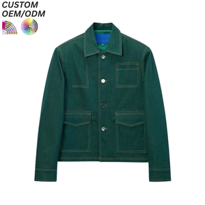 Veste en jean surdimensionnée unie délavée style vintage pour l'hiver, mode urbaine, support OEM ODM pour la vente en gros - Product Image 4
