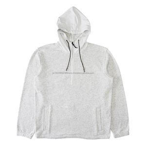 Sweat-shirts à demi-zip en coton et polyester pour hommes, vêtements de sport, coupe ample, logo personnalisé, sweat-shirts vierges avec fermeture éclair - Product Image 1