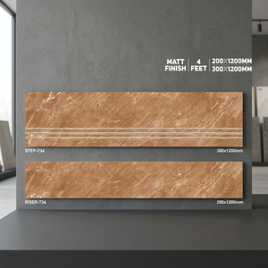 Luxe Vistaar marque finition mate bonne qualité plancher d'escalier en céramique carrelage en porcelaine émaillée nez d'escalier, carrelage en porcelaine pour escaliers - Product Image 4