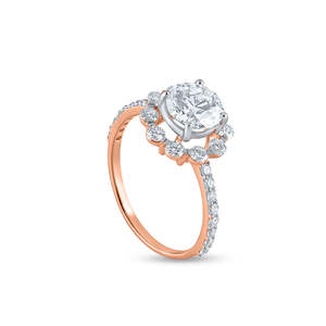 แหวนหมั้น purecarat สีเหลืองทองแหวนเพชรหรูหรา - Product Image 2