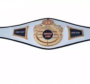 Cinturón de Campeonato de Boxeo y Lucha Libre Personalizado, Profesional, de Cuero y Metal, 2 cm de Grosor, Tamaño Personalizable - Product Image 1